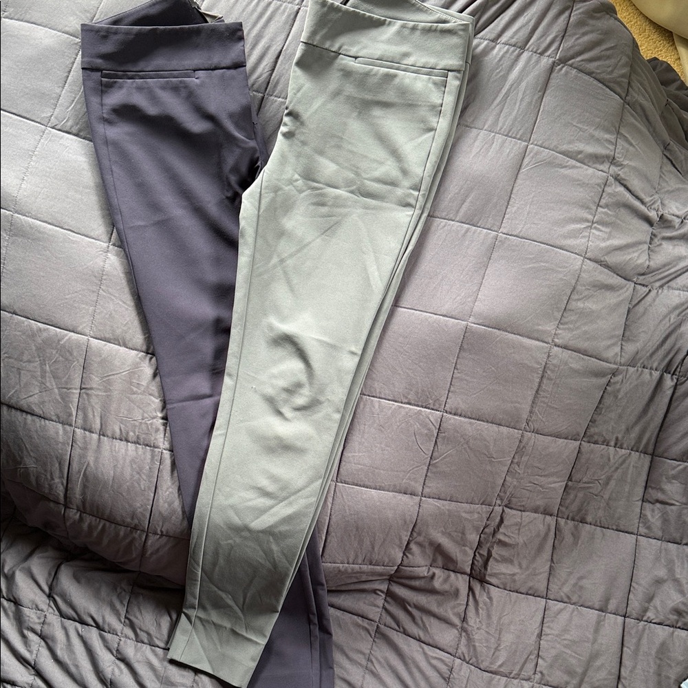 Ann Taylor 2 pairs Gray and Navy Signature Pants